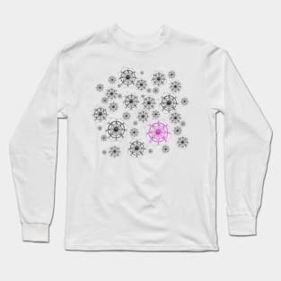 Hand Drawn Mandalas with Pink One Long Sleeve T-Shirt